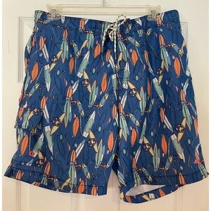TOMMY BAHAMA MEMS SWIM TRUNKS IN SURFBOARD PRINT